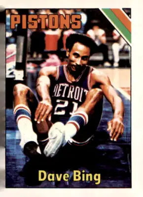 1975-76 Topps Dave Bing basketball trading card with historical significance, EX-MT condition