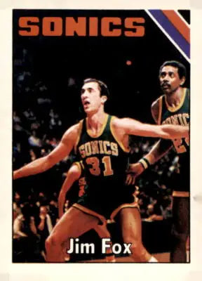 Jim Fox NBA memorabilia collection trading card from 1975-76 Topps #164