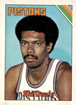 Jim Davis basketball trading card from 1975-76 Topps series, sports trading card collectible