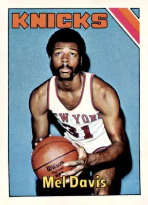 Mel Davis New York Knicks basketball card from 1975-76 Topps series