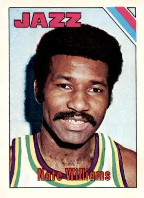 Nate Williams basketball card from 1975-76 Topps #182 featuring Nate Williams Williams basketball card