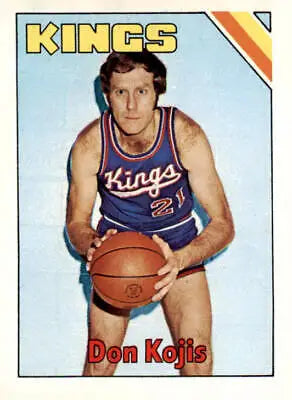 Basketball player card of Don Kojis from Kansas City Kings 1975-76 Topps series