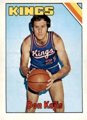 Don Kojis basketball trading card from 1975-76 Topps featuring Kansas City Kings player