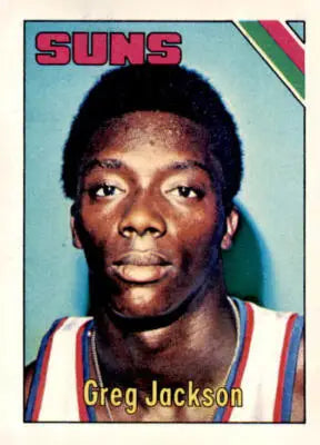 Greg Jackson basketball card from 1975-76 Topps featuring Greg Jackson of the Phoenix Suns