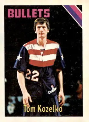 Tom Kozelko basketball card from 1975-76 Topps #202 Washington Bullets