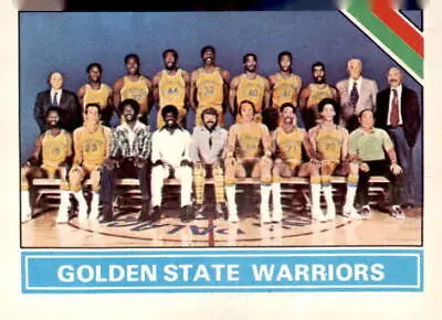 Golden State Warriors team photo featured on 1975-76 Topps #209 card EX-MT condition
