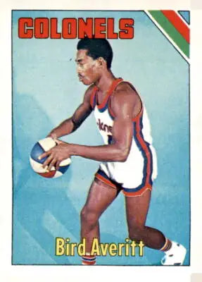 Basketball trading card featuring Bird Averitt, Kentucky Colonels player from 1975-76 Topps