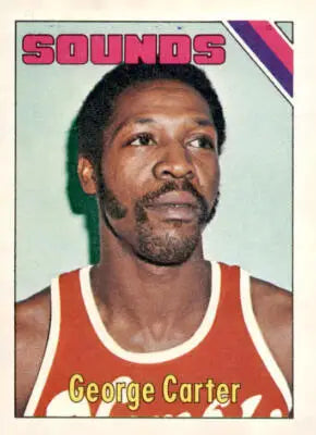 Basketball card of George Carter from Memphis Sounds featured in 1975-76 Topps #230