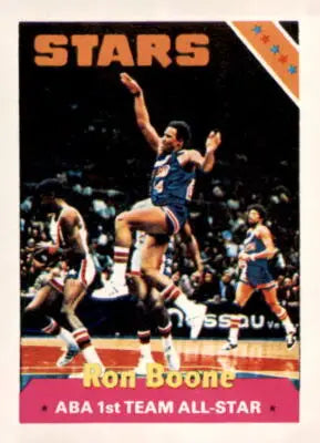 Ron Boone Utah Stars basketball trading card from 1975-76 Topps #235 EX-MT