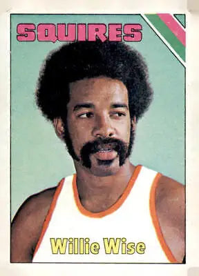 Vintage Willie Wise basketball card from 1975-76 Topps series featuring Virginia Squires
