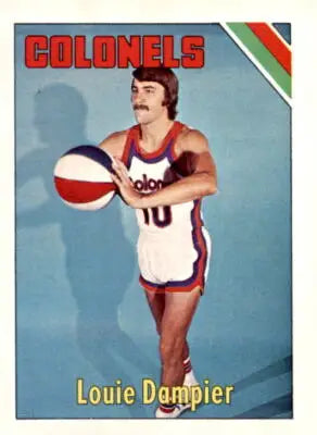 Louie Dampier basketball trading card from 1975-76 Topps series displayed in product listing