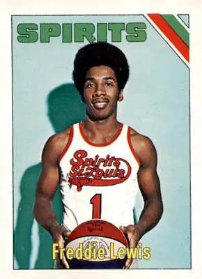 Freddie Lewis basketball trading card from 1975-76 Topps series featuring Freddie Lewis