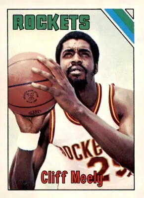 Cliff Meely basketball card from 1975-76 Topps series, Houston Rockets sports trading card
