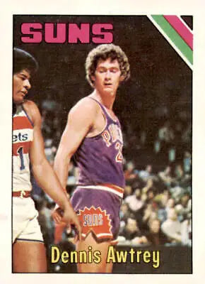 Dennis Awtrey basketball card from 1975-76 Topps #39, classic Awtrey basketball card