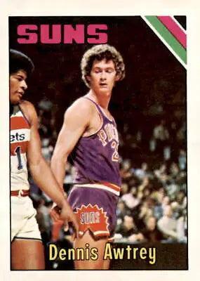 Dennis Awtrey basketball card from 1975-76 Topps #39 showcasing Dennis Awtrey basketball player