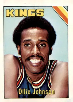Ollie Johnson Kansas City Kings basketball card from 1975-76 Topps #51