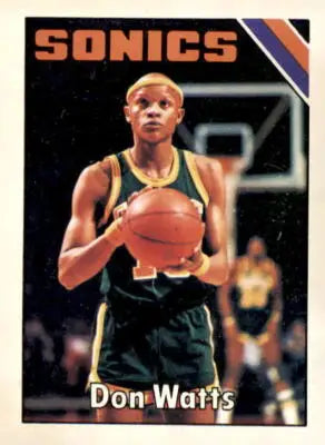 Don Watts Seattle SuperSonics trading card from 1975-76 Topps series