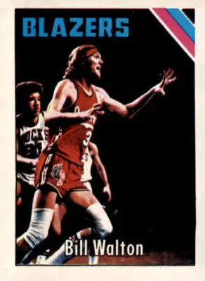1975-76 Topps Bill Walton basketball trading card, a rare sports trading card collectible