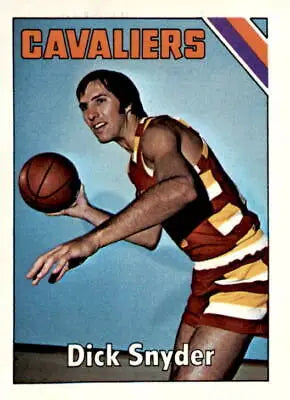 1975-76 Topps Dick Snyder basketball card featuring Cleveland Cavaliers player
