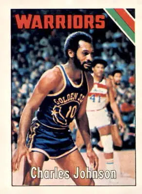 Charles Johnson basketball card from 1975-76 Topps series featuring Golden State Warriors player