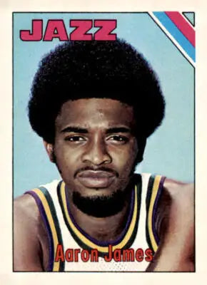 Aaron James basketball card from 1975-76 Topps series featuring James basketball card