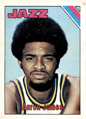 Aaron James basketball trading card from 1975-76 Topps #91 James trading card