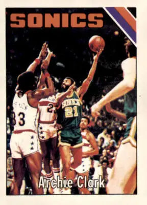 Basketball sports trading card 1975-76 Topps Archie Clark EX-MT demonstration