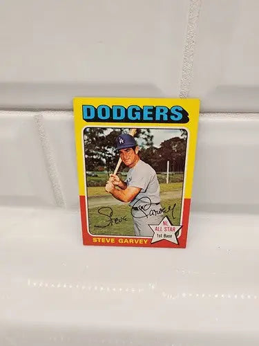 1975 Topps Steve Garvey trading card featuring Los Angeles Dodgers player
