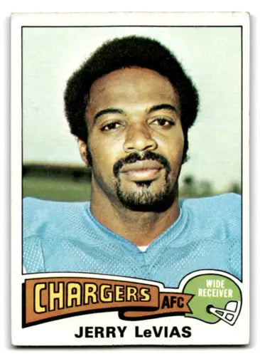 Vintage 1975 Topps Jerry Levias football card in excellent condition with original gloss