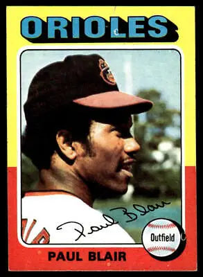 1975 Topps #275 Paul Blair baseball card featuring the iconic outfielder Paul Blair