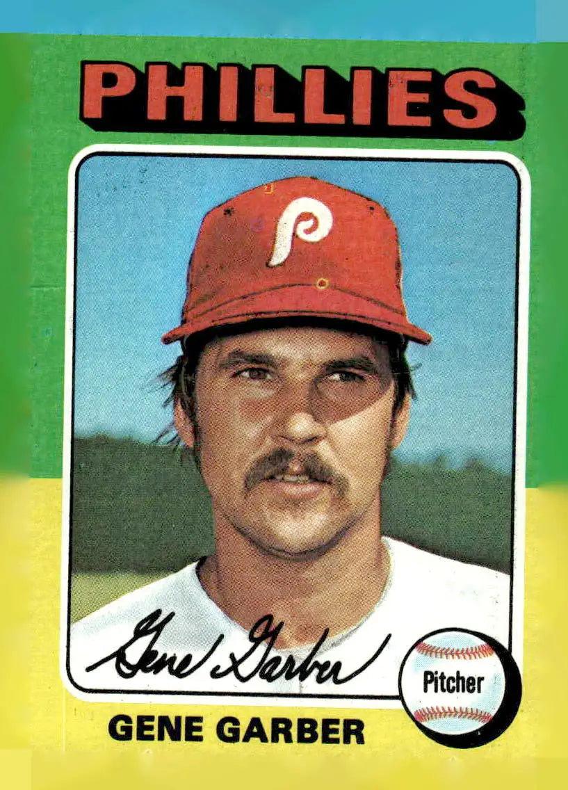 Vintage Gene Garber baseball card from 1975 Topps #444 featuring Gene Garber