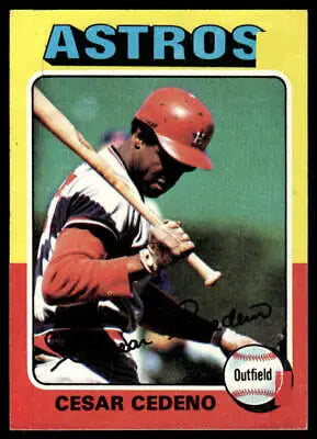 Cesar Cedeno baseball card from the 1975 Topps #590 collection
