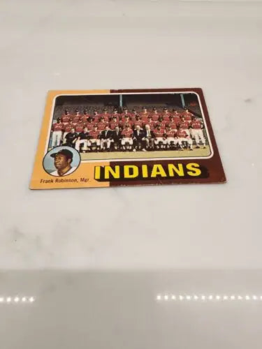 Vintage 1975 Topps Team Checklist #331 Frank Robinson trading card for collectors