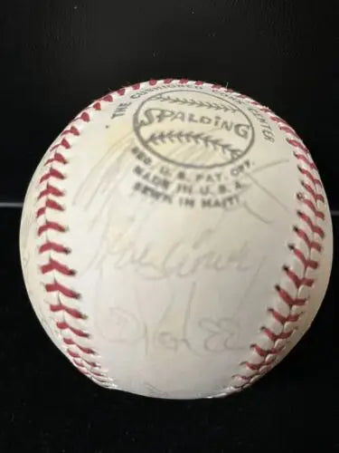 Autographed Spalding baseball featuring Steve Garvey and Dodgers history, perfect for collectors