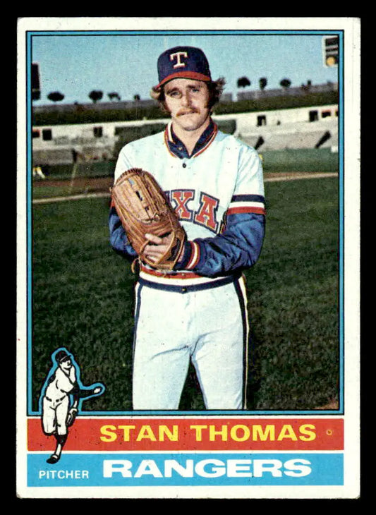 1976 Topps Stan Thomas baseball card featuring Texas Rangers player
