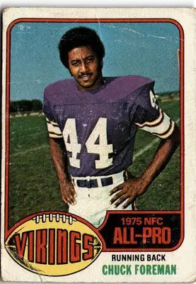 Chuck Foreman football card from 1976 Topps #400 featuring Minnesota Vikings player