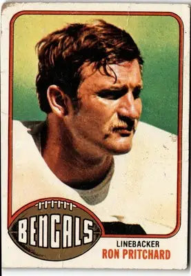 Vintage Ron Pritchard football card from 1976 Topps series, collectible Pritchard football card