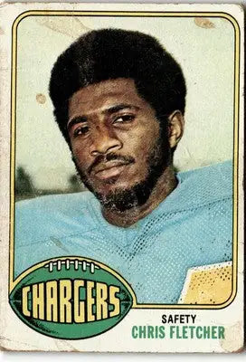 Vintage Chris Fletcher football card 1976 Topps #422 San Diego Chargers collectible