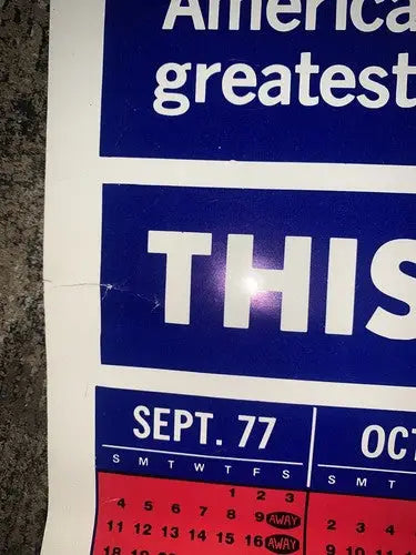 1977 SMU Mustangs Game Schedule Football Poster Ron Meyer American Amicable Life