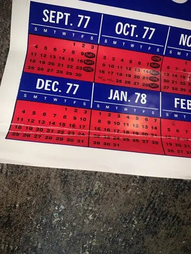 1977 SMU Mustangs Game Schedule Football Poster Ron Meyer American Amicable Life