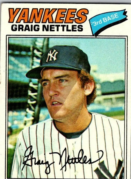 1977 Topps Graig Nettles baseball card for collectors and sports memorabilia fans
