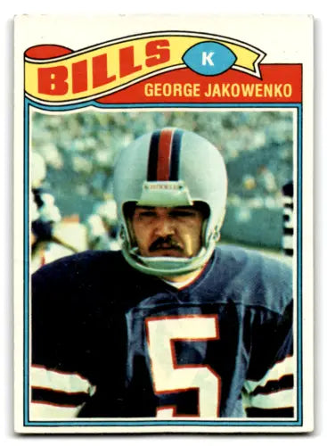 George Jakowenko 1977 Topps football card in excellent condition with original gloss