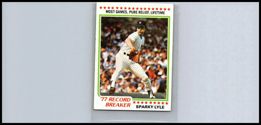Sparky Lyle baseball card from 1978 Topps trading cards collection