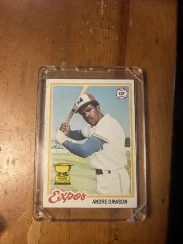 1978 Topps #72 Andre Dawson sports trading card showcasing the baseball legend