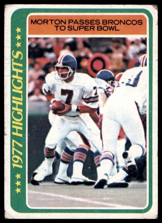 1978 Topps Craig Morton #2 Denver Broncos Football Card NFL Sports - Football Card