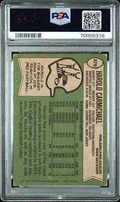 Graded vintage 1978 Topps Harold Carmichael football trading card PSA 4