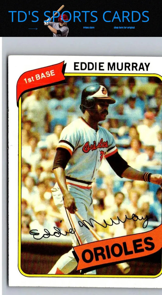 Vintage baseball card of Eddie Murray from 1980 Topps #160 for collectors