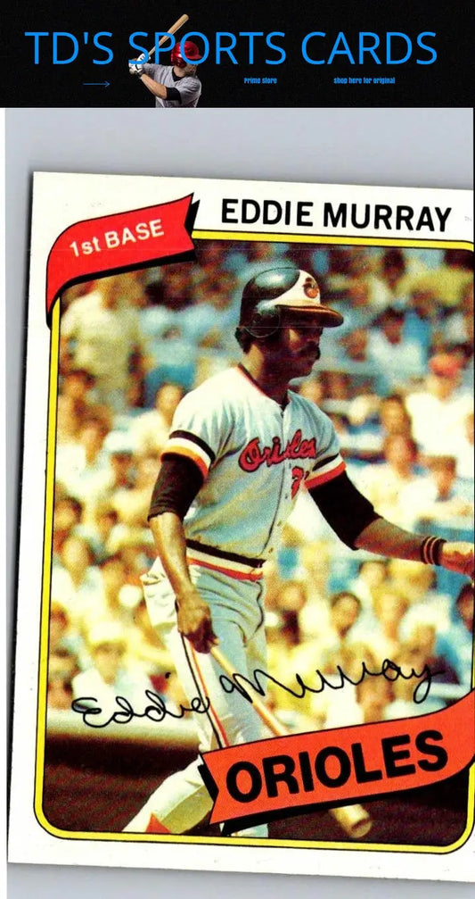 Vintage 1980 Topps Eddie Murray Orioles baseball card for collectors