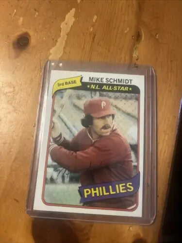 Mike Schmidt baseball card from 1980 Topps, a valued sports trading card collectible