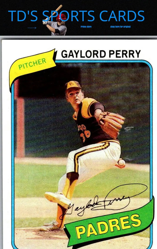 1980 Topps #280 Gaylord Perry baseball card showcasing the legendary pitcher